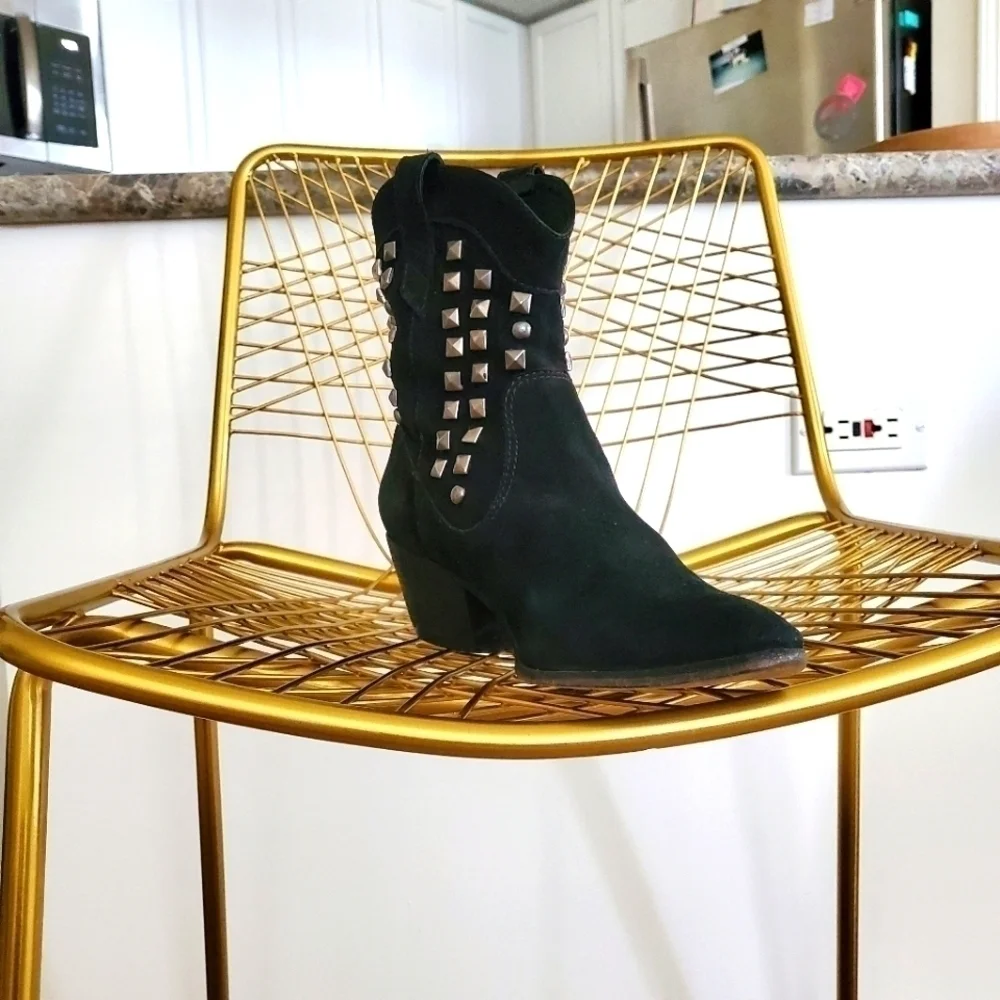 SCHUTZ | Suede Studded Ankle Boot